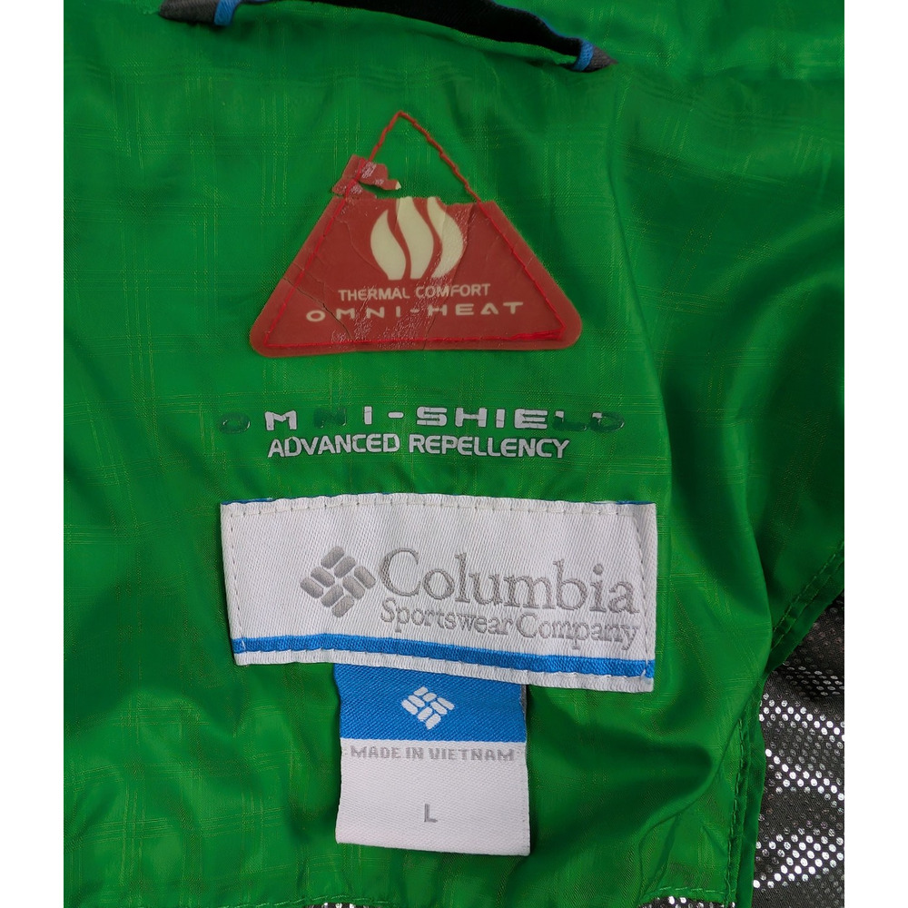 Columbia Omni Heat Puffer Jacket Womens Large Kelly Green Outdoor Utility Hike - Picture 7 of 8